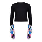 EMILIO PUCCI BLACK LONG SLEEVE TOP