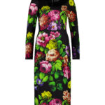 Painterly Floral Long-Sleeve Dresssize 