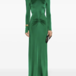 Victoria Beckham: gathered-detail open-back gown