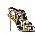 Balmain Gold Leather Sandals Size 37 (as new)