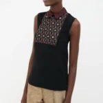 Gucci
Black & Red Embellished Print Sleeveless Shirt